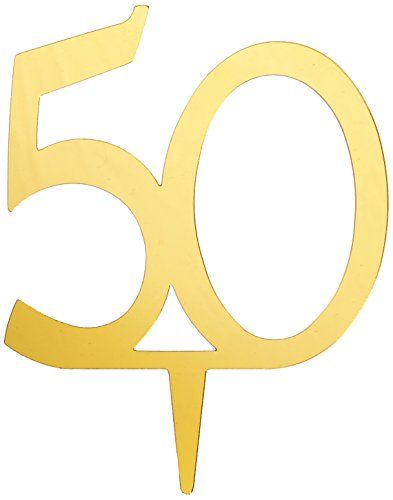 Darice VL350NUM Mirror Acrylic Number 50Cake Topper Gold 4Inch -- Find out more about the great product at the image link. 50 Cake, 50th Cake, Number 50, Mirror Acrylic, Edible Cake Toppers, Bakeware Set, Distressed Furniture, Edible Cake, Anniversary Cake