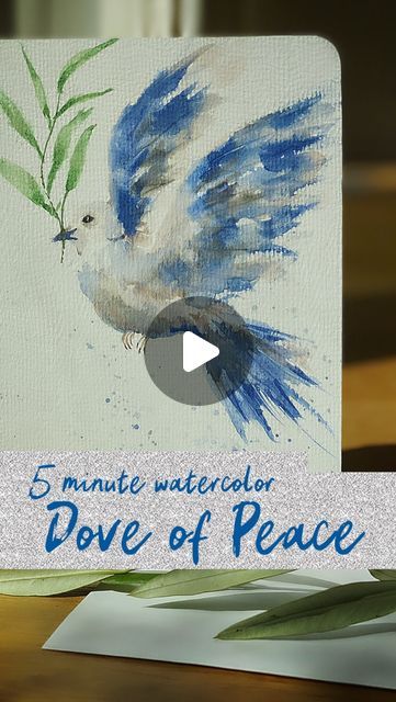 Mary Wu | Aspiring Watercolor & Flower Preservationist on Instagram: "What does peace mean to you? 🕊️  I am just one person, a small account on IG… but if we all can imagine peace then what would the world look like?  Please share peace with as many as you can! 🕊️🕊️🕊️🕊️🕊️  My friend @meadowsledgestudios encouraged me to paint peace and I encourage you to do as well! Please tag us so if you do so that we don’t miss it! And we will share it in our stories🙏🏼   You may say I’m a dreamer, but I’m not the only one. I hope someday you’ll join us. And the world will live as one. - John Lennon  Let’s paint a greeting card with dove of peace🕊️ today!  Make quick 5 minute watercolor a daily habit!  Inspired by peace…. always painting in the EASIEST way I can think of…  If it is possible, as Dove Painting, Peace Meaning, Watercolor Angel, Dove Of Peace, Watercolor Tips, Watercolor Paintings For Beginners, Winter Watercolor, Christmas Card Art, Watercolor Paintings Easy