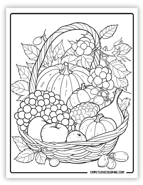 Free Harvest coloring pages are a great way to celebrate Thanksgiving for homeschool families, moms, and teachers in classrooms looking for kids' activities Harvest Festival Colouring Pages, Thanksgiving Adult Coloring Pages Free, Thanksgiving Coloring Pictures, Free Color Pages Printables, Thanks Giving Coloring Page, Thanksgiving Color Sheets, Free Autumn Coloring Pages, Harvest Coloring Pages, Thanksgiving Coloring Sheets Free