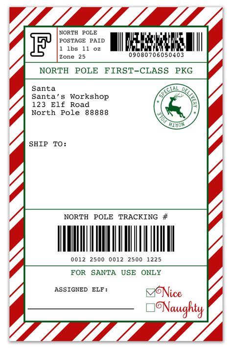 Free Customizable Elf on the Shelf Mailing Label Arrival Of The Elf On The Shelf, Elf Return Ideas With Gift, Meeting Elf On The Shelf Ideas, Elf On The Shelf Note Ideas, Elf On The Shelf Ideas Alphabet, Elf On The Shelf Arrival Ideas First Year, Elf On Shelf Arrival Ideas Package, First Day Of The Elf On The Shelf, Elf On The Shelf Warning Letter