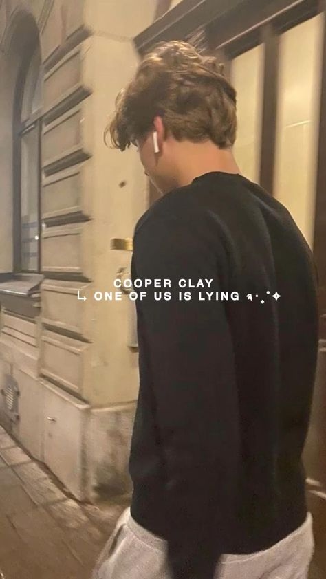 One Of Us Is Next Aesthetic, Cooper Clay, One Of Us Is Lying, Colleen Hoover Books, Thriller Books, All Love, Book Fandoms, I Love Books, Character Aesthetic