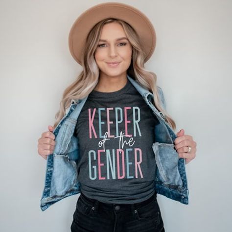 Keeper Of The Gender Shirt, Girl Baby Announcement, Keeper Of The Gender, Baby Announcement Shirts, Gender Reveal Shirts, Baby Gender Reveal, Ideas Family, Reveal Ideas