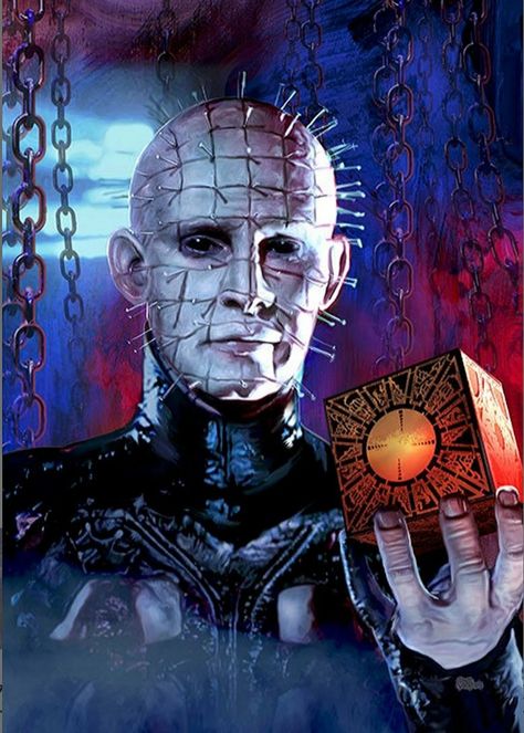 Pinhead Art, Horror Icons Art, Hell Raiser, Android Wallpaper Art, Horror Pictures, Fantasy Tattoos, Horror Movie Icons, Halloween Artwork, Horror Posters