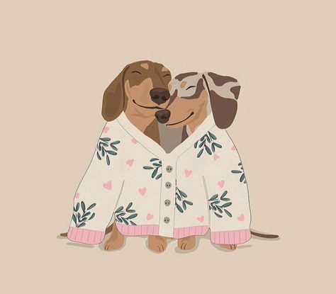 Pic Code, Cheers To The Weekend, Dachshund Art, Dog Illustration, Wiener Dog, Support Artists, Sausage Dog, Cute Illustration, Dog Art