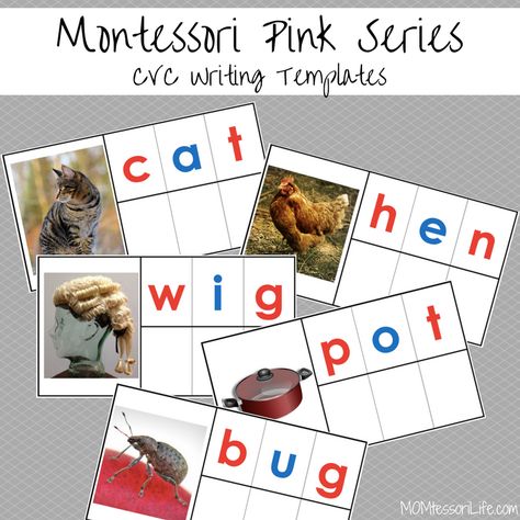 Montessori Printables Free, Montessori Pink Series, Food For The Brain, Montessori Projects, Hold A Conversation, Language Activities Preschool, Sandpaper Letters, Montessori Activities Preschool, Cvc Activities