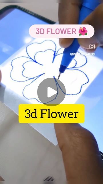 Net Flower Aari Work, 3d Flower Aari Work, Flower Aari Work, Days Challenge, Aari Work Blouse, Canva Tutorial, Aari Work, 3d Flowers, Work Blouse