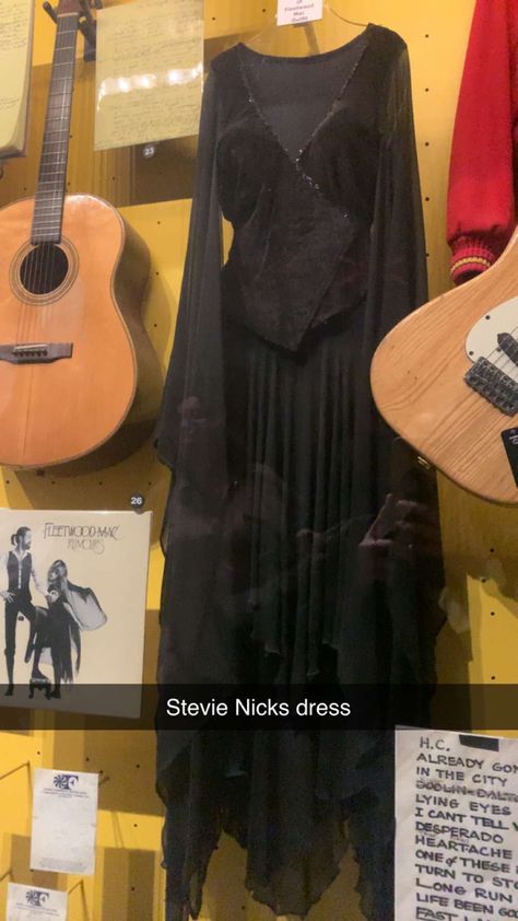 Fleetwood Mac Dress, Stevie Nicks Black Dress, Stevie Nicks Prom Dress, Stevie Nicks Outfits Inspiration 70s, Steve Nicks Style, Fleetwood Mac Outfit Ideas, Stevie Nicks Iconic Outfits, Stevie Nicks Style Outfits, Stevie Nicks Fashion