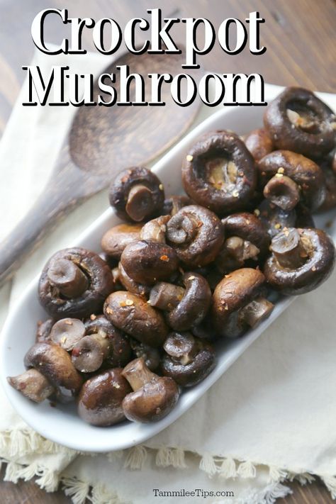 Drunken Mushrooms Recipe, Mushroom Recipes Crockpot, Crockpot Mushrooms, Appetizers Meat, Mushroom Appetizer, Mushroom Appetizer Recipes, Portabella Mushrooms Recipes, Mushroom Side Dishes, Keto Meat