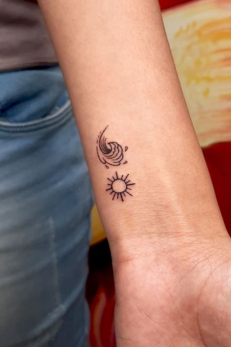 Sun Semicolon Tattoo, Symbols For Freedom, Semi Colon Tattoo Ideas, Semi Colon Tattoos, Soulmate Tattoos, Pastry Tattoo, Tattoo Semicolon, Semicolon Tattoo Ideas, Tattoo Breast