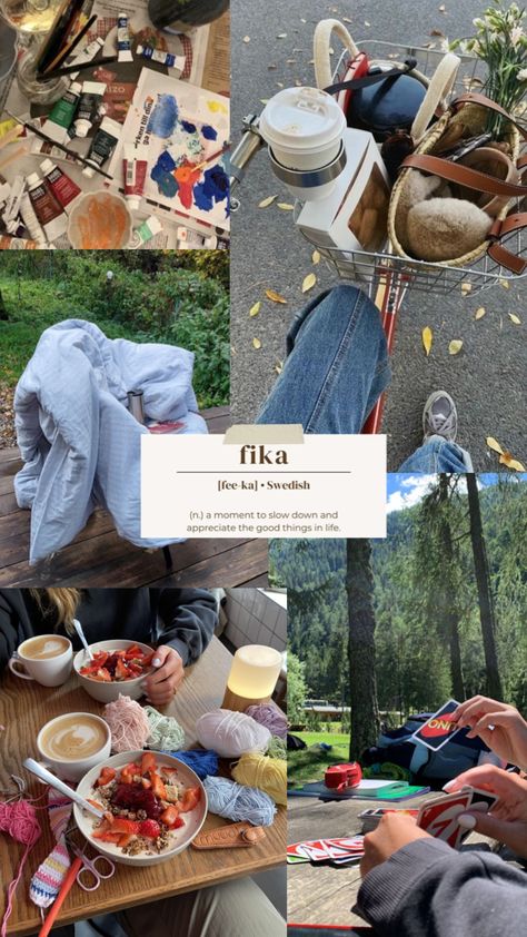 #slowlife #fika Kunstjournal Inspiration, Adventure Aesthetic, Life Board, Slow Life, Granola Girl, Slow Living, Future Life, Simple Life, Life Goals