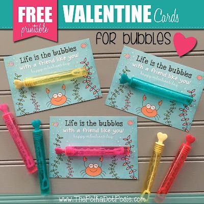 The Polka Dot Posie: Free Printable Valentine's Day Cards for Bubbles Free Valentine Cards, Bubble Valentines, Printable Valentines Day Cards, Valentine Gifts For Kids, Printable Valentines Cards, Preschool Valentines, Valentines Printables Free, Valentines School, Valentine's Day Cards