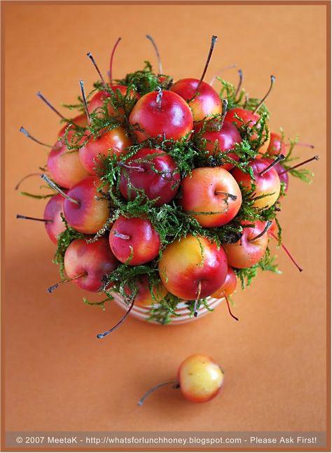 DIY Apple Bouquet--apples, bamboo skewers and moss Apple Bouquet, Haftseen Design, Fruit Bouquet, Haft Seen, Apple Wedding, Diy Apple, New Year Diy, Opening Event, Diy Event