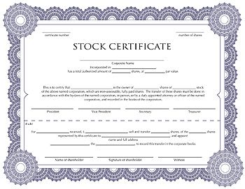 Free corporation stock certificate template for you to fill in - and it's legal Free Printable Certificate Templates, Certificate Of Recognition Template, Certificate Of Participation Template, Baby Dedication Certificate, Manage Finances, Blank Certificate Template, Christmas Gift Certificate Template, Free Printable Certificates, Certificate Of Completion Template