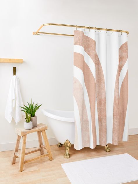 Boho Rainbow Curtains, Bathroom Decor Shower Curtains Modern, Boho Bathroom Decor Shower Curtains, Boho Bathroom Curtain Ideas, Desert Boho Bathroom, Boho Terracotta Bathroom, Bathroom Inspo Shower Curtain, Shower Curtain Ideas Bathroom Boho, Pink Boho Bathroom Decor