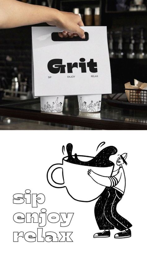 Brand Identity for Coffee Shop | Grit | Illustration Minimalist Logo Design Coffee, packagingdesign #freelancedesign #luxurylogo. Cafe Shop Logo, Logo Design Coffee, Minimalist Logo Branding, Tea Logo, Logo Design Illustration, Coffee Shop Logo, Cafe Branding, Motorcycle Shop, Cafe Shop Design