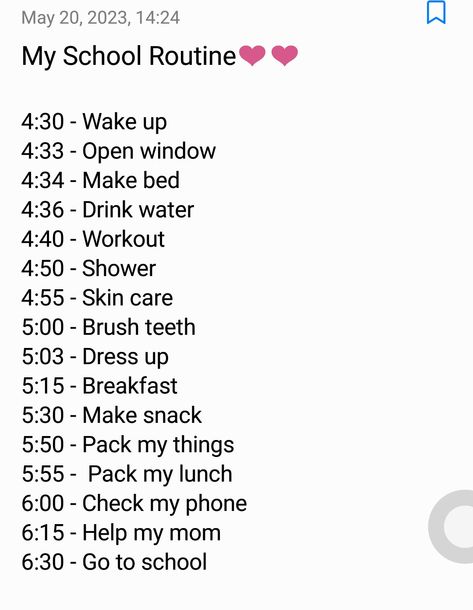 4:30 Am Morning Routine, School Morning Routine 5 Am, 7th Grade Tips, Before School Routine, Routine School, Middle School Survival, School Routine For Teens, Morning Routine School, Beauty Routine Checklist