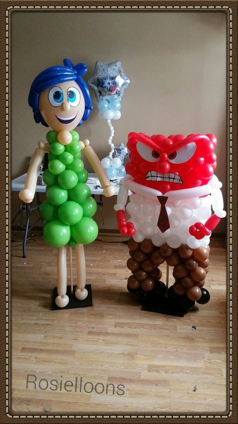 Inside Out Balloon Arch, Balloon Recipes, Inside Out Party Ideas, Christmas Balloon Decorations, Balloon Garland Diy, Balloon Sculptures, Christmas Balloons, Balloon Animals, Balloon Art