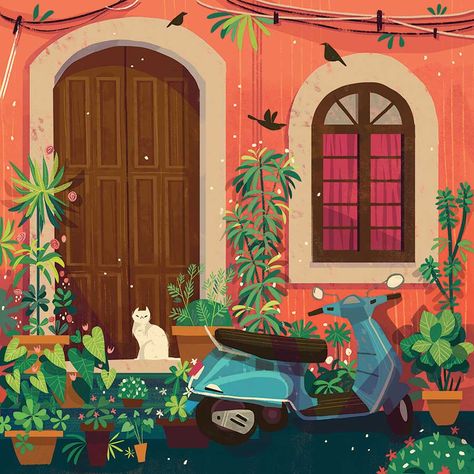 Indian Illustration, Indian Art Paintings, India Art, Pros And Cons, Home Sweet Home, Cute Illustration, Book Illustration, Indian Art, Goa