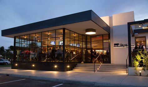 Fat Ox Modern City Architecture, Restaurant Facade, Restaurant Exterior Design, Italian Dining Room, Cafe Exterior, Modern Restaurant Design, Commercial Design Exterior, Retail Architecture, Outdoor Restaurant Design