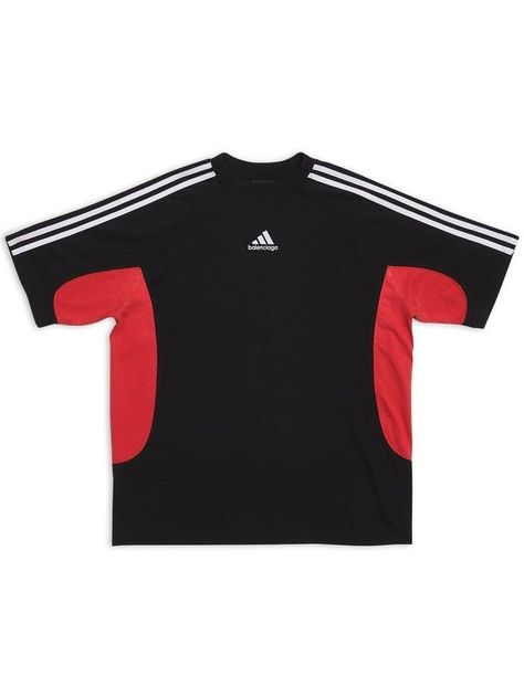 Balenciaga X Adidas, Balenciaga T Shirt, Embroidered Shorts, Black White Red, Dream Clothes, Logo Embroidered, Custom Clothes, Fashion Inspo Outfits, Clothing Brand