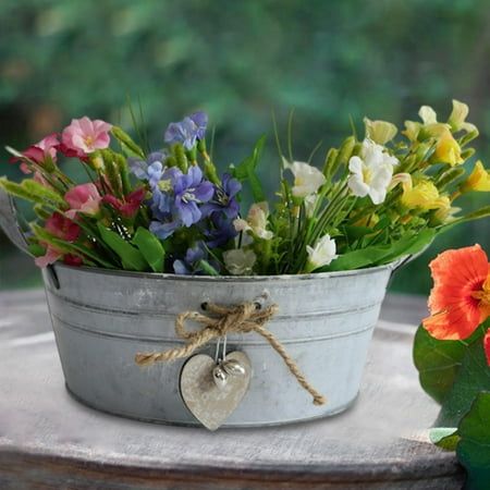 Wedding bucket flowers