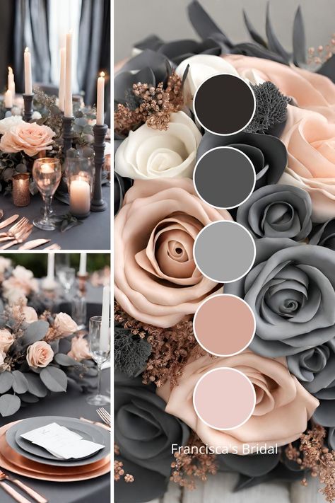 Winter Wedding Color Palette Ideas: 10 Beautiful Winter Wedding Color Ideas - Francisca's Bridal Wedding Theme Winter, Winter Wedding Theme Ideas, Color Palette Winter, Palette Winter, Winter Wedding Color Ideas, Wedding Color Palette Ideas, Wedding Theme Color Schemes, Winter Wedding Color Palette, Wedding Color Pallet