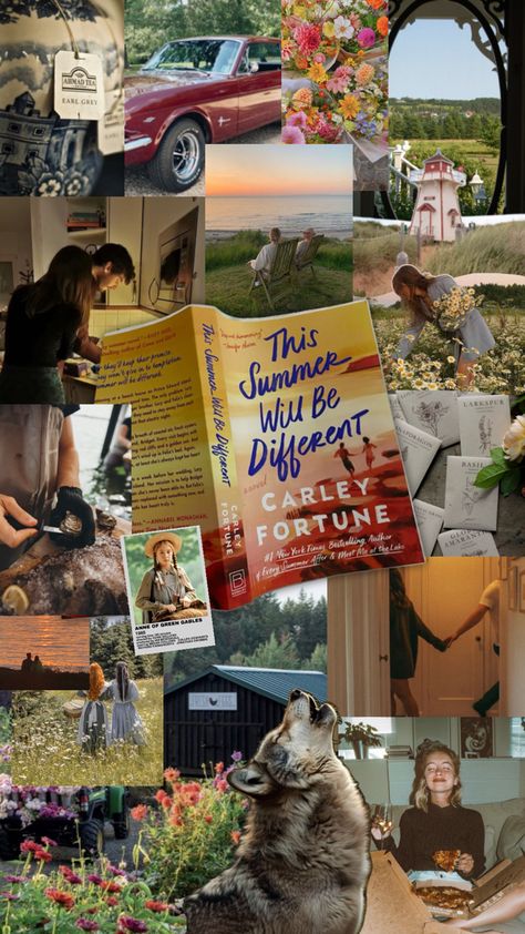 Book review | collage | carley fortune | this summer will be different | romance | reading | book aesthetic Reading Book Aesthetic, Carley Fortune, Book Collage, Brain Art, Romantic Books, Reading Book, Aesthetic Collage, Be Different, I Love Books