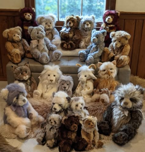 Teddy Bear Doll, Charlie Bears, Bear Shop, Bear Outfits, Cute Stuffed Animals, Build A Bear, Bear Doll, Cute Plush, Plush Animals