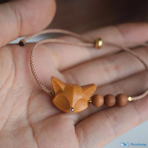 Carved Wooden Toys, Wooden Bracelet Handmade, Handmade Wooden Gifts, Wooden Jewelry Handmade, Wooden Fox, Adjustable Wood Jewelry In Nature-inspired Style, Wooden Jewelry Inspire Uplift ⭐, Adjustable Nature-inspired Wooden Jewelry, Fox Bracelet