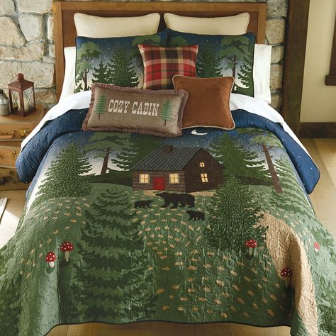 Cabin Bedding Sets, Rustic Bedding Sets, Lodge Bedding, Wilderness Retreat, Western Bedding, Bed Ensemble, Black Forest Decor, Cottage Quilt, Full Bedding Sets