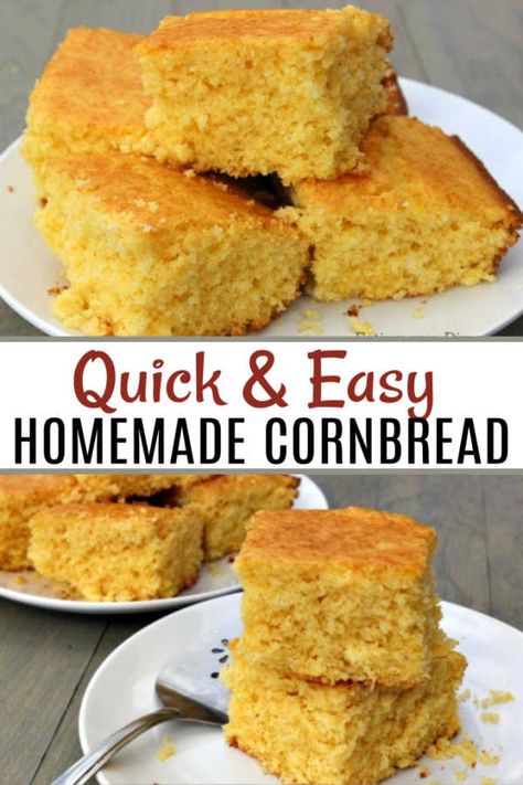 Buttery Cornbread Recipe, Cornbread Recipe From Scratch, Homemade Cornbread Recipe, Cornbread Dinner, Easy Homemade Cornbread, Buttery Cornbread, Easy Cornbread Recipe, Best Cornbread Recipe, Cornbread Recipe Sweet