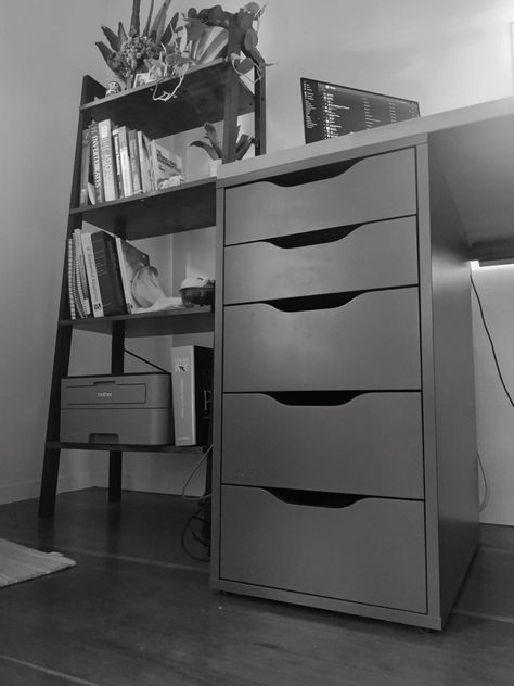 IKEA ALEX Drawer Dupes & Alternatives - WH Ikea Alex Drawer, Alex Desk, Ikea Alex Drawers, Alex Drawer, Ikea Alex, Ikea Dresser, Particle Wood, White Drawers, Desk Height