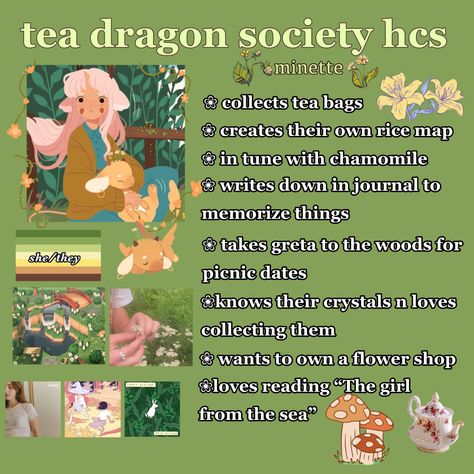 Fairy Core Items Acnh, Fluttershy Headcanons, Cottagecore Dragon, The Tea Dragons Society, Dark Academia Text Post, Tea Dragons, Tea Dragon Society, Tea Dragon Society Art, Tea Dragon