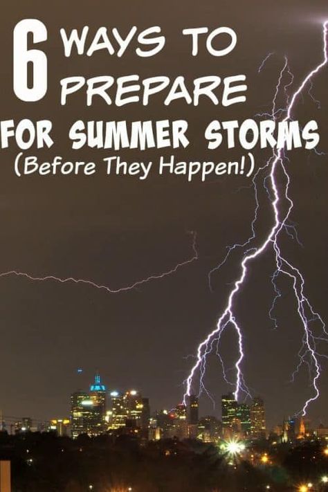 Summer storm season is fast approaching! Make sure you are prepared for what may come BEFORE it happens with these 6 ways to prepare for summer storms (before they happen!) #prepping #emergencypreparedness #prepper #preparedness #shtf #homesteading Storm Preparedness, Prepare For Summer, Storm Prep, Survival Quotes, Summer Storm, Emergency Preparation, Emergency Plan, Disaster Preparedness, Survival Prepping