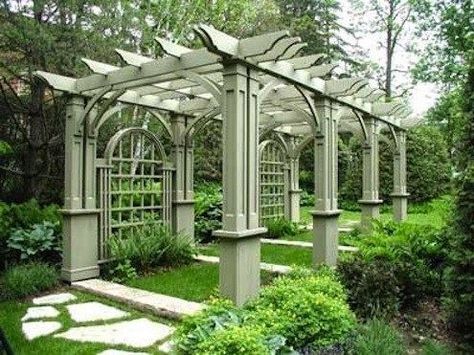 Build A Pergola, Pergola Decorations, Curved Pergola, Pergola Plans Design, White Pergola, Small Pergola, Pergola Diy, Cedar Pergola, Cheap Pergola