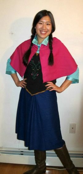 Adult Anna Costume Diy, Anna Costume Diy, Anna Halloween Costume, Adult Anna Costume, Diy Adult Halloween Costumes, Adult Disney Costumes, Frozen Halloween, Disney Half Marathon, Anna Costume