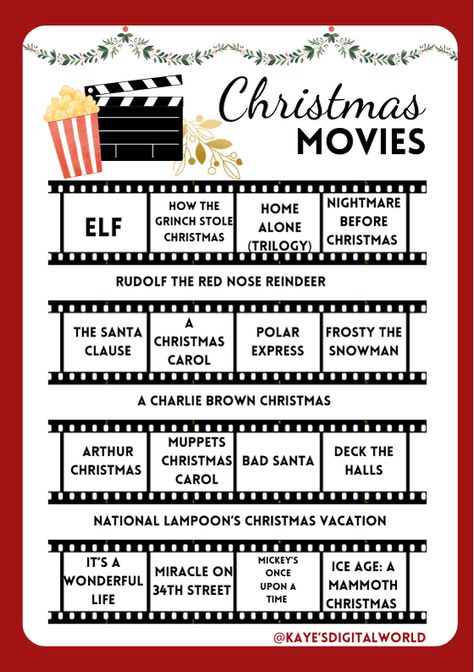 These movies capture a range of Christmas vibes, from heartfelt and nostalgic to fun and adventurous. Which are your favorites? #christmasmovies #xmas #movie #watchlist Christmas Movie Classics, Movie Watchlist, Movie Classics, Xmas Movies, Christmas Movie, Christmas Vibes, Christmas Movies, Advent Calendar, Advent