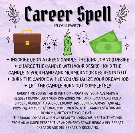 Career Spell, Candle Meanings, Magick Altar, Ritual Spells, Sage Cleansing, Money Spells Magic, Set An Intention, Manifestation Spells, Find Your Dream Job