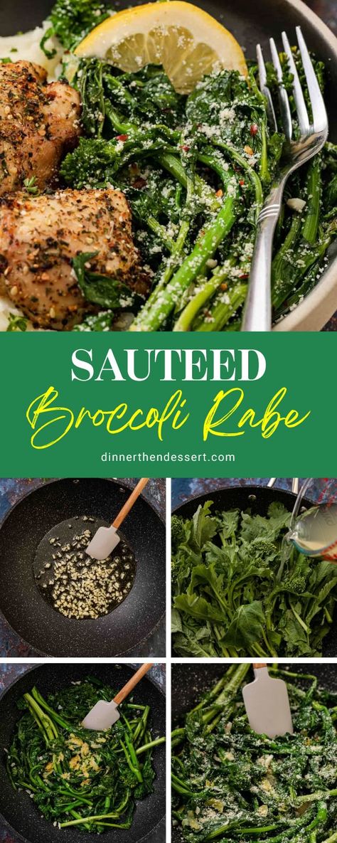 Sauteed Broccoli Rabe is an easy way to prepare healthy, tender-crisp flavorful veggies. Seasoned with lemon juice, garlic, and Parmesan. Broccoli Rabe Recipes Sauteed, Broccoli Rabe Recipes, Sauteed Broccoli Rabe, Sauteed Broccoli, Broccoli Rabe Recipe, Types Of Cooking Oil, Broccoli Sauteed, Slow Cooker Appetizers, Garlic Kale