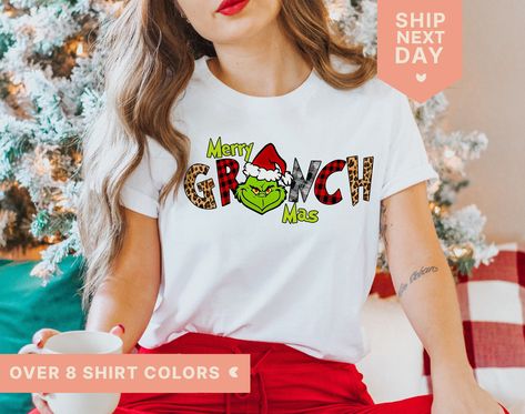 Cheerleader Grinch Shirts, Cute Christmas Shirts Vinyl Grinch, Best Friend Matching Shirts, Bachelorette Party Sash, Personalized Christmas Shirts, Grinch Shirt, Grinch Shirts, Cheap Sweatshirts, Christmas Grinch