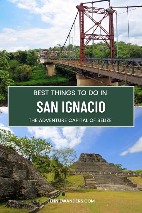 Things To Do In San Ignacio, Belize Trip To Belize, San Ignacio Belize, Waterfall Hike, Green Jungle, Belize Travel, Waterfall Hikes, Adventure Bucket List, Mayan Ruins, Bucket List Destinations