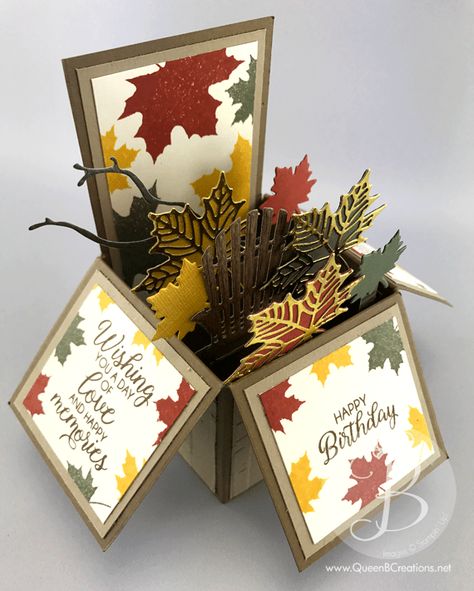 Box Pop Up Cards, Birthday Explosion Box, Pop Up Boxes, Box Cards Tutorial, Tarjetas Pop Up, Exploding Box Card, Pop Up Box, Pop Up Box Cards, Card Making Videos