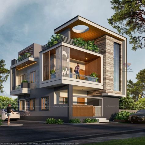 Corner Exterior Design, Corner Residence Elevation, Corner Bungalow Elevation, Modern Bungalow Elevation Design, Corner Villa Exterior Design, Modern Bunglow Elevations, Corner Home Elevation Design, G+1 Corner Elevation Design Modern, Residence Design Architecture