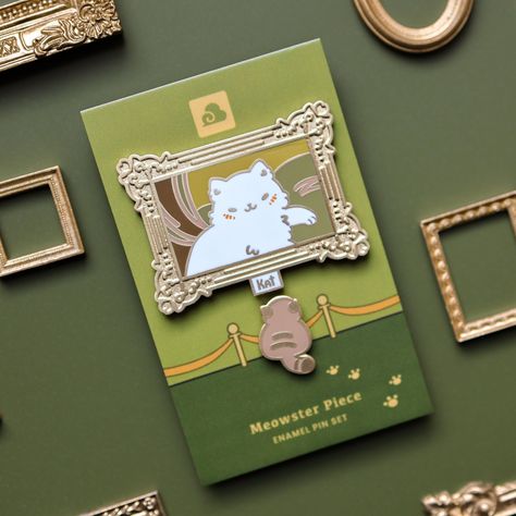 Enamel Pin Meowster Piece Pin Set - A set of 6 enamel pins featuring different cat breeds. Perfect for cat lovers or anyone who appreciates cute and unique jewelry. #cat #enamelpin #catlover . #Enamel_Pin_Backing_Card_Design #Pins_For_Bags #Enamel_Pin_Design #Making_Pins Enamel Pin Backing Card Design, Different Cat Breeds, Enamel Pin Design, Cute Enamel Pins, Enamel Pin Display, Pin Card, Enamel Pin Collection, Jacket Fabric, Bag Pins