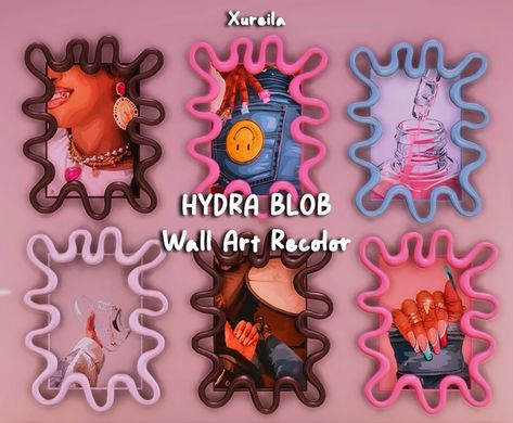 Xureila's HYDRA BLOB Wall Art Recolor 🤩 | Patreon Sims Baby, Sims 4 Traits, Sims 4 Cas Mods, Sims Packs, Play Sims 4, The Sims 4 Pc, Free Sims 4, The Sims 4 Packs, Sims 4 Body Mods