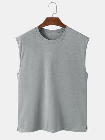 I found this amazing Mens Solid Color Crew Neck Daily Sleeveless Tank Top with US$11.99,and 14 days return or refund guarantee protect to us. --Newchic Singlet Outfit Men, Boxy Tank Top, Mens Workout Tank Tops, Mens Workout, Cheap Tank Tops, Tank Top Pattern, Color Crew, White Sleeveless, Workout Tank Tops