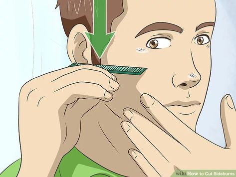 3 Ways to Cut Sideburns - wikiHow Sideburn Styles, Good Looking Men, How To Look Better, Male Sketch, Van