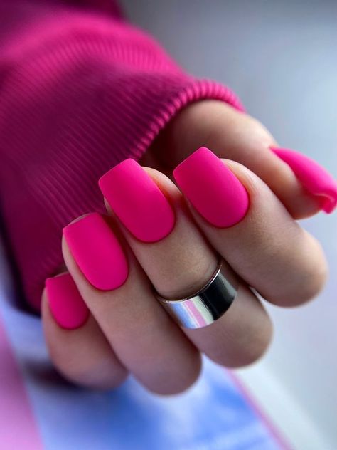 Hot Pink Matte Nails, Nail Designs For Vacation, Dip Nail Design, Summer Manicure Colors, White Toe Nail, Summer Manicure Ideas, Dip Nail Designs, Toe Nail Colors, Toenail Designs Summer