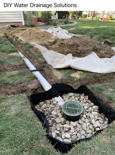 Yard Drainage System, Landscape Drainage, Ribeye Steak Recipes, Yard Drainage, French Drain, Drainage Solutions, Drainage System, Rain Gutters, Rainwater Harvesting