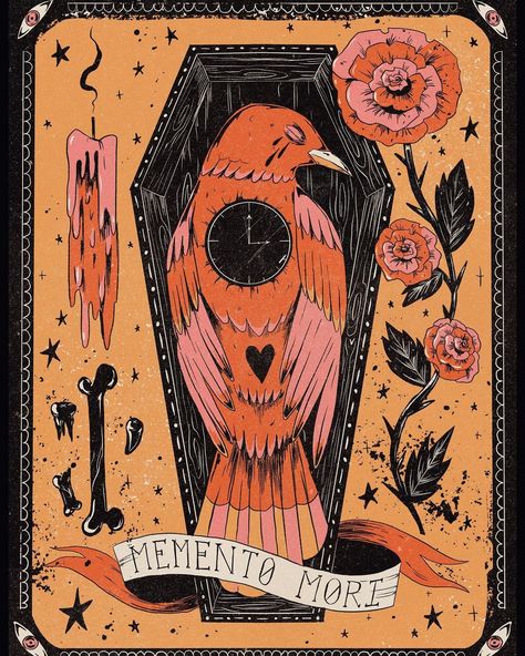 Memento Mori Art, Travel Art Journal, Vintage Style Art, Shop Illustration, Mood Wallpaper, Illustration Art Drawing, Edgy Wallpaper, Friday The 13th, Homescreen Wallpaper